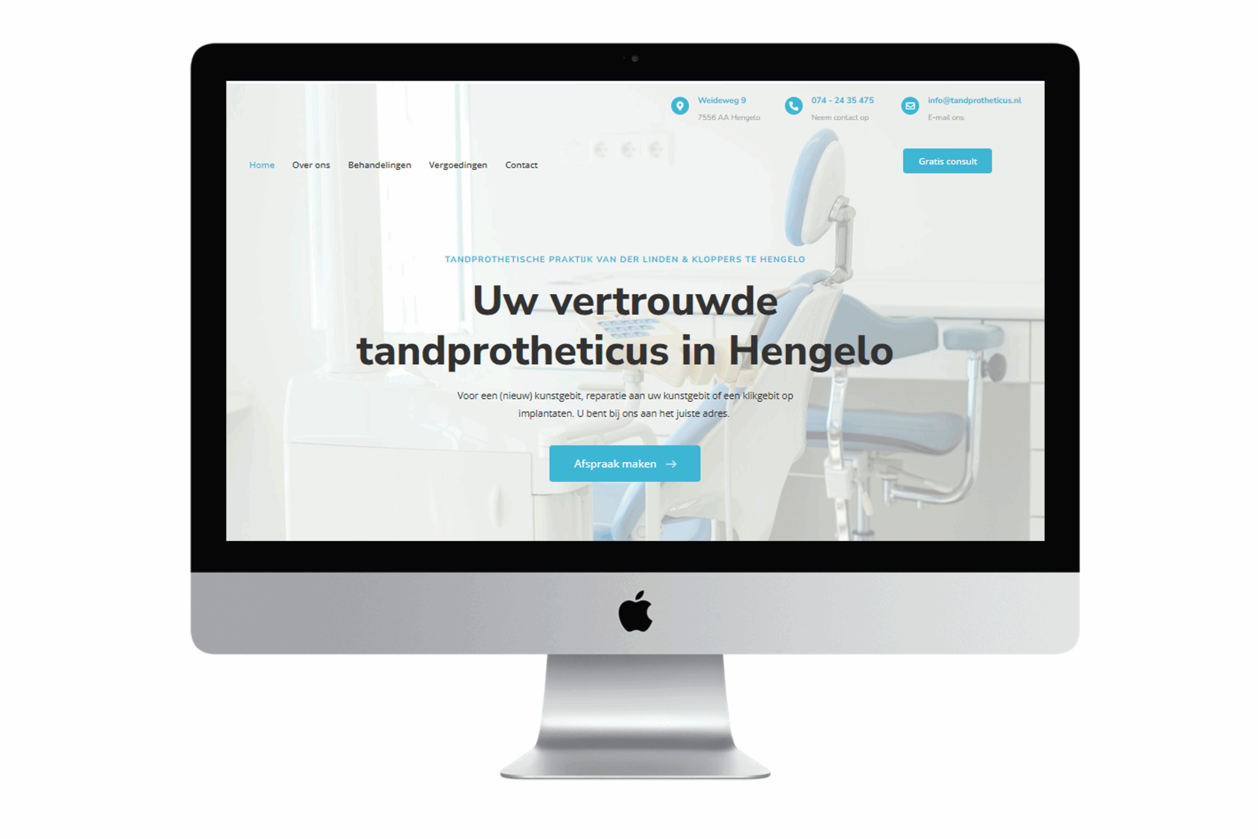 IR MEDIA maakt website voor Tandprothetischepraktijk Kloppers